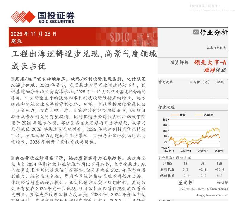 建筑-建筑行业分析：工程出海逻辑逐步兑现，高景气度领域成长占优-国投证券[董文静]-20251126【31页】