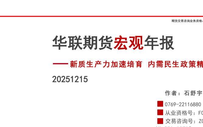 宏观研究-宏观年报：新质生产力加速培育 内需民生政策精准发力-华联期货[石舒宇]-20251215【101页】