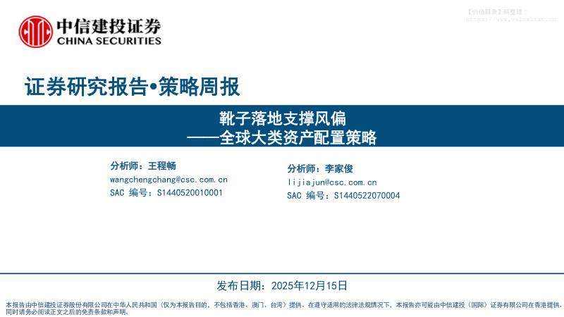 投资组合-全球大类资产配置策略：靴子落地支撑风偏-中信建投[]-20251215【25页】