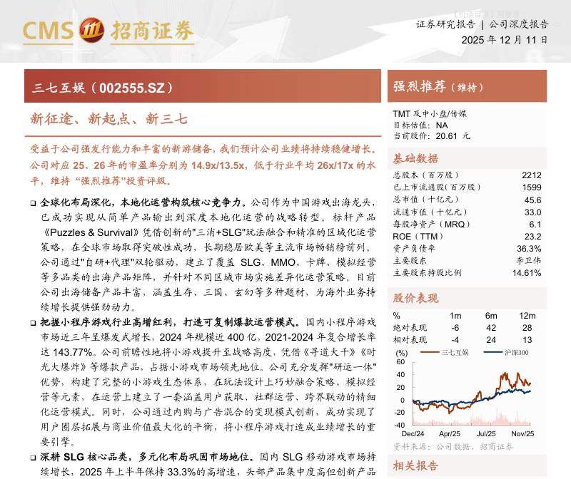 三七互娱(002555)新征途、新起点、新三七-招商证券[徐帅,顾佳,谢笑妍]-20251211【23页】