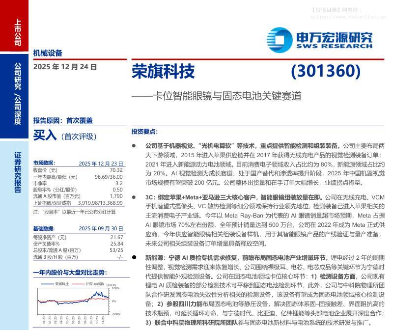 荣旗科技(301360)卡位智能眼镜与固态电池关键赛道-申万宏源[王珂,李蕾,刘建伟]-20251224【28页】