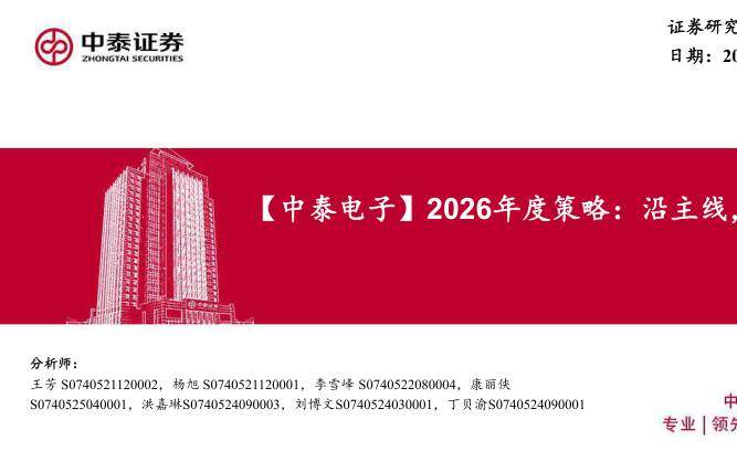 宏观策略-电子行业2026年度策略：沿主线，买缺口-中泰证券[王芳,杨旭,李雪峰]-20251209【87页】