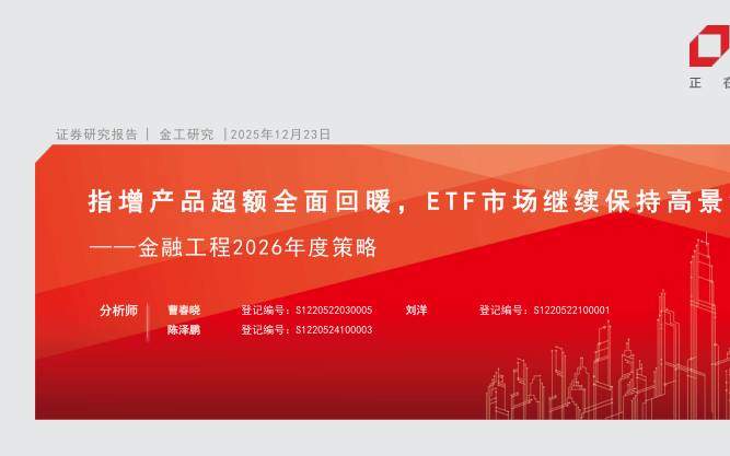 宏观策略-金融工程2026年度策略：指增产品超额全面回暖，ETF市场继续保持高景气增长-方正证券[]-20251223【40页】