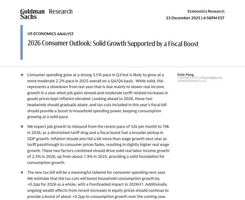 高盛-2026年消费者展望：财政刺激支撑稳健增长-2026 Consumer Outlook：Solid Growth Supported by a Fiscal Boost-20251223【16页】