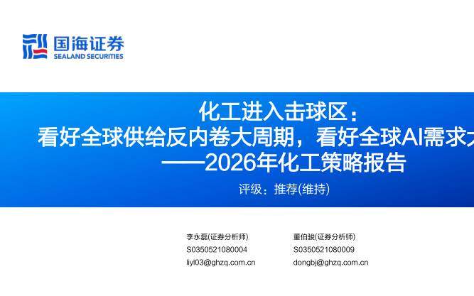 基础化工-2026年化工行业策略报告：化工进入击球区，看好全球供给反内卷大周期，看好全球AI需求大周期-国海证券[]-20251212【159页】